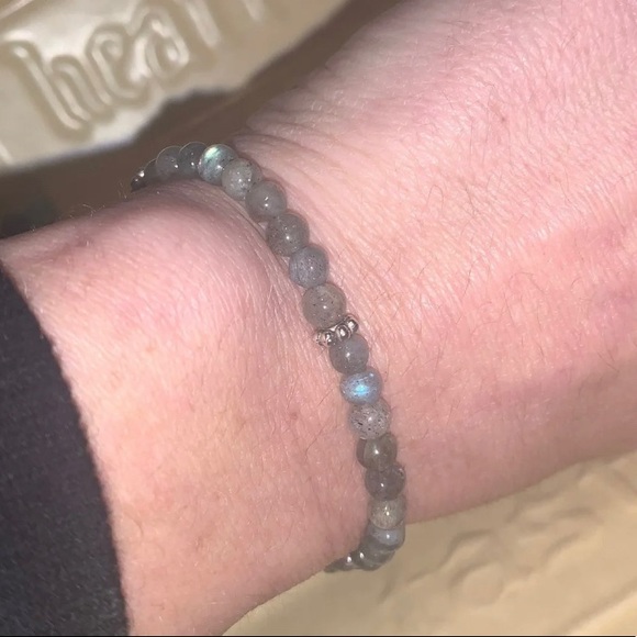 🧿2/$15🧿 New Handmade✋🏼Flashy⚡️Labradorite 3-4mm NaturalStone Stretch Bracelet - Picture 8 of 9